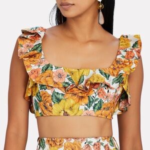 Zimmermann Poppy Floral Print Linen Top